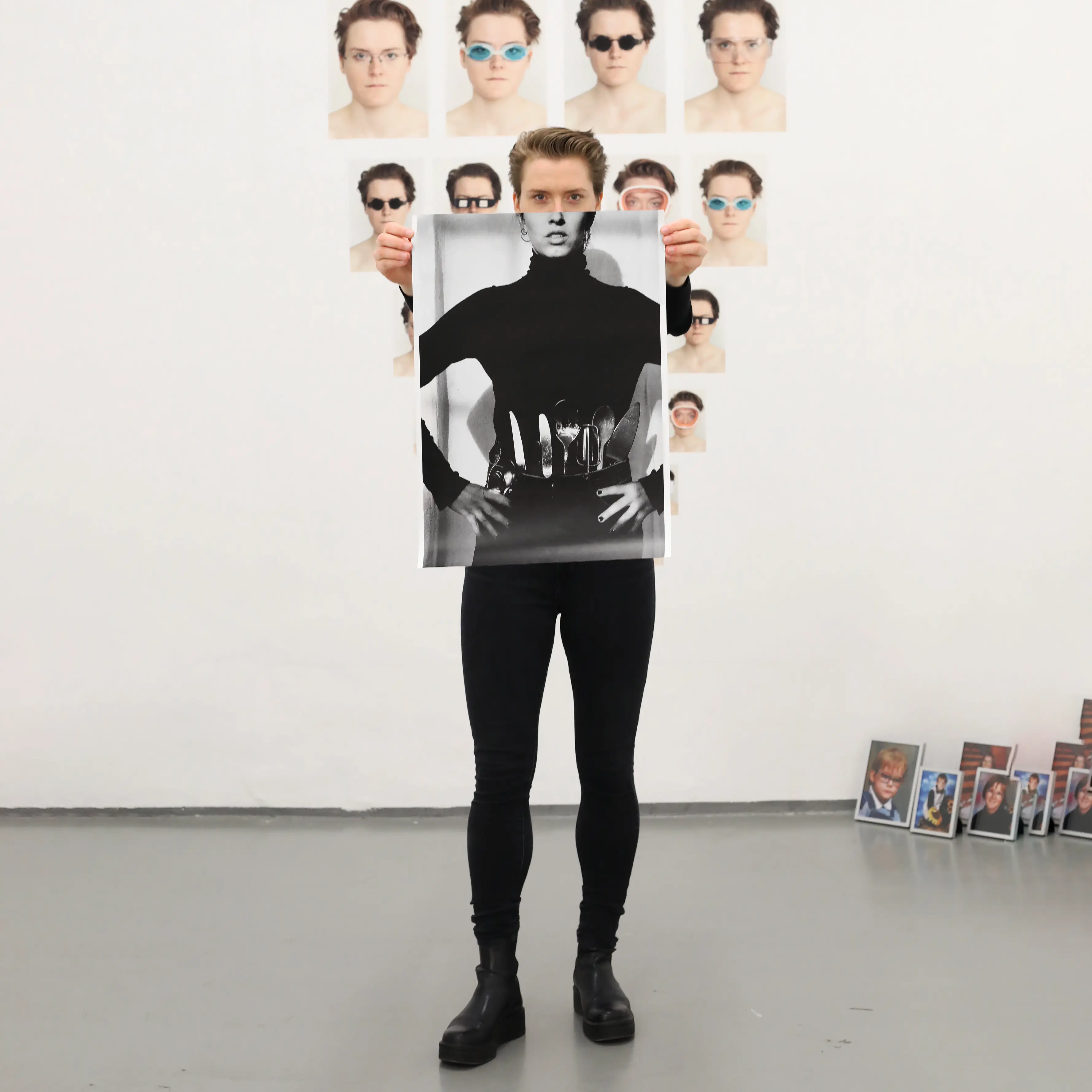 Image of person holding a poster